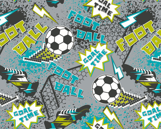 GRAPHIC PIXEL FOOTBALLS - Grey
