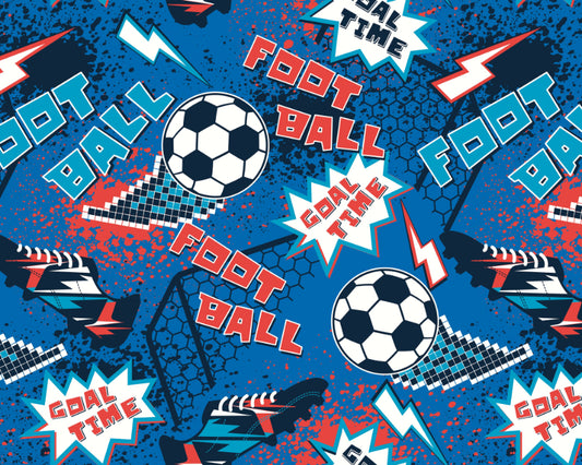 GRAPHIC PIXEL FOOTBALLS - Blue
