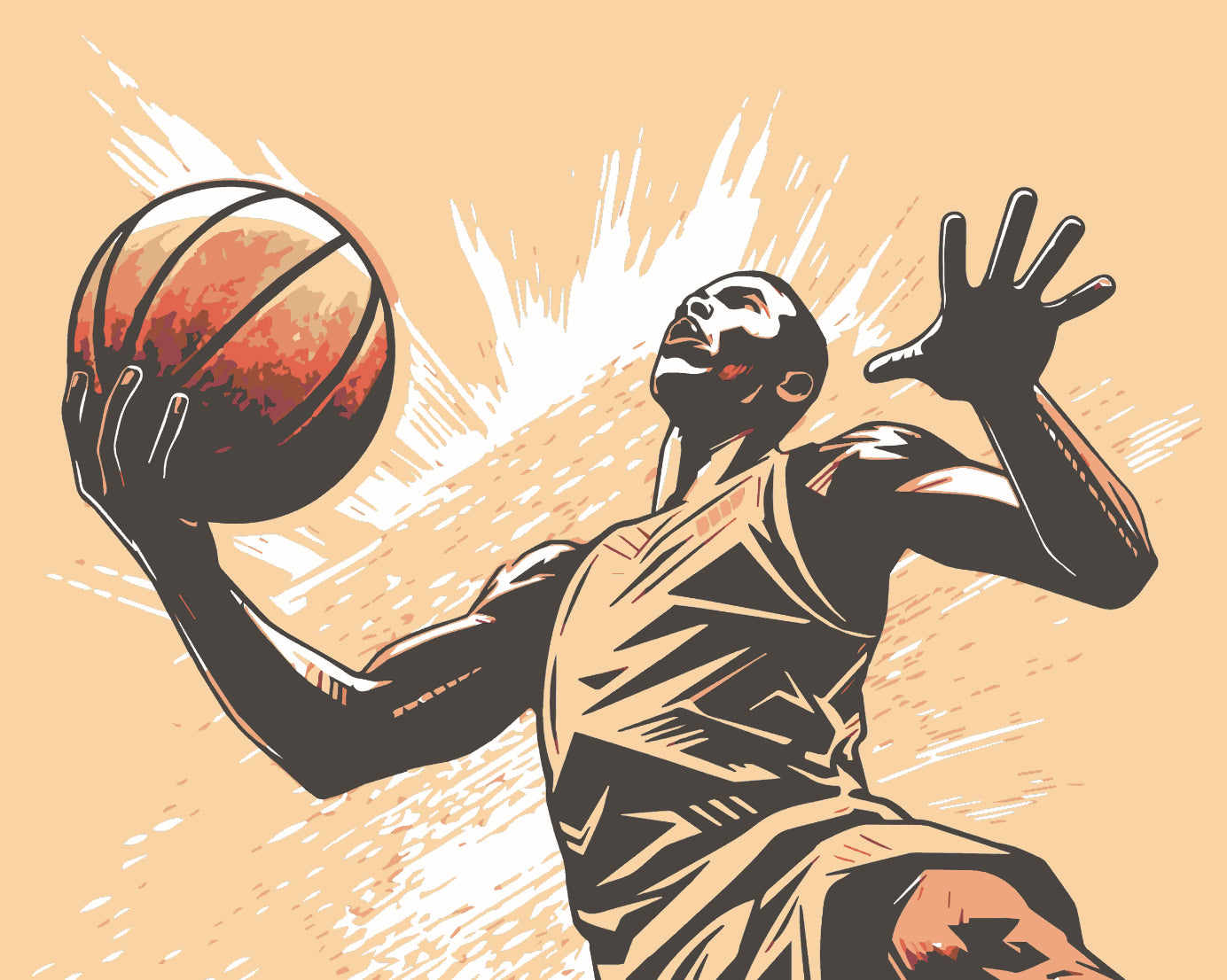 GRAPHIC BASKETBALL PLAYER - Orange