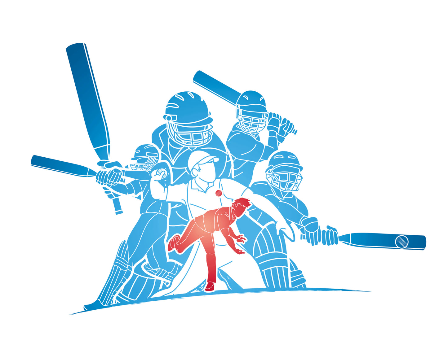 CRICKET PLAYERS - Blue
