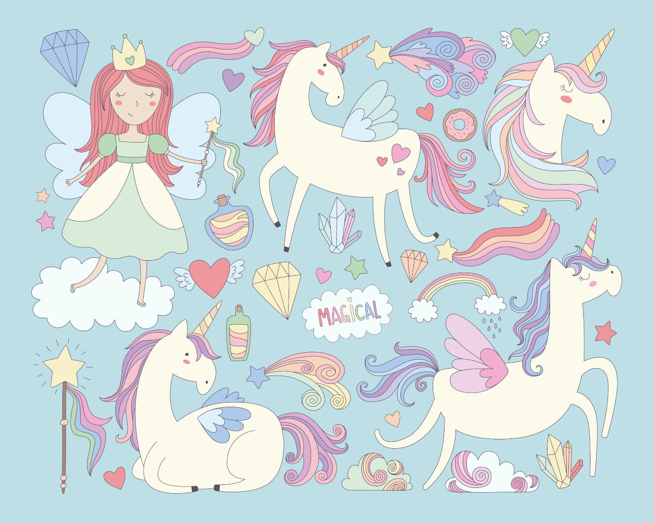 PRINCESS UNICORN - Blue