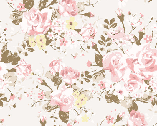 VINTAGE ROSE PATTERN - Pink