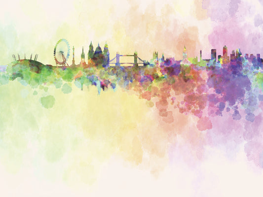 WATERCOLOUR LONDON SKYLINE - Multi