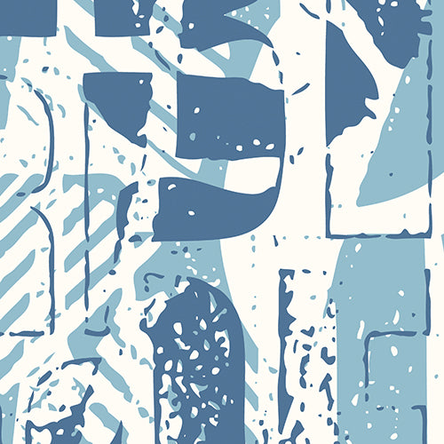 LETTERPRESS GRAFFITI - Denim Blue