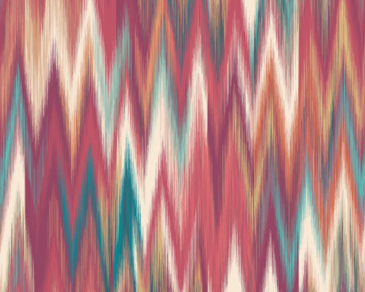 IKAT ZIG ZAG - Raspberry Red
