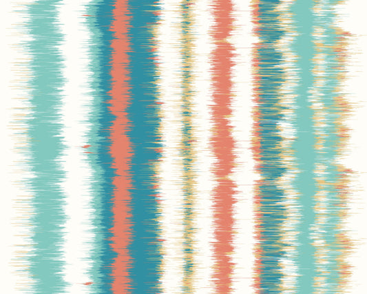 LINEAR STRIPE - Teal Blue & Orange
