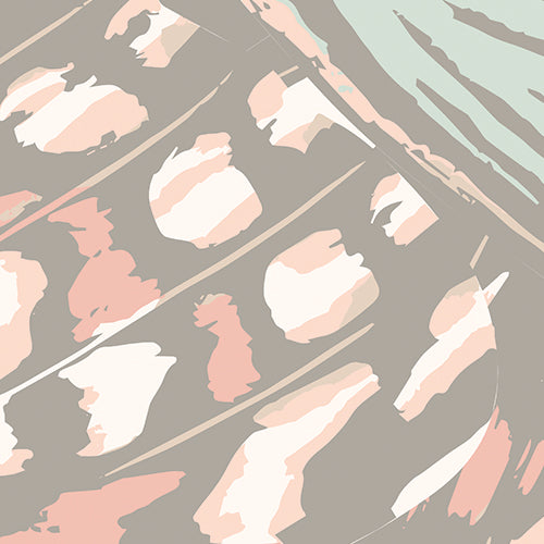 BUTTERFLY WINGS - Grey & Blush Pink