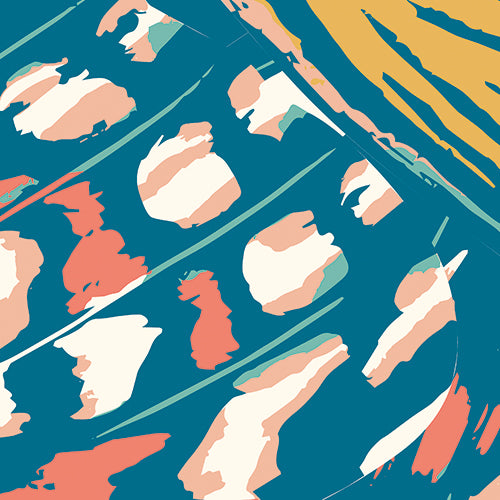 BUTTERFLY WINGS - Teal Blue & Orange