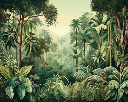 JUNGLE TREES - Forest Green