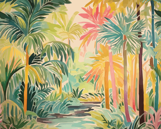 PRETTY PALMS - Emerald Green