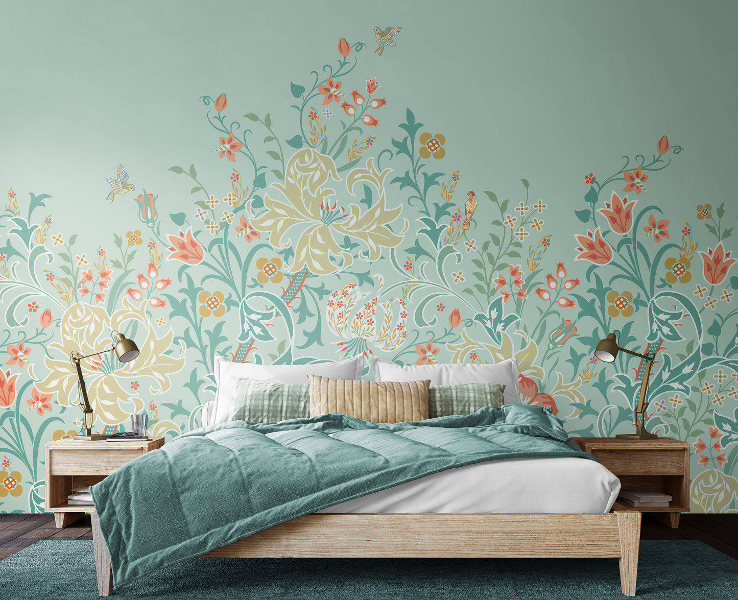 TRAILING LILY - Duck Egg Blue