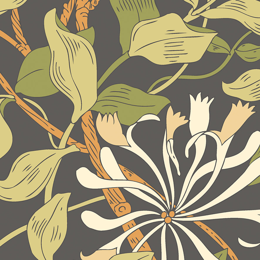HONEYSUCKLE - Black and Olive Green
