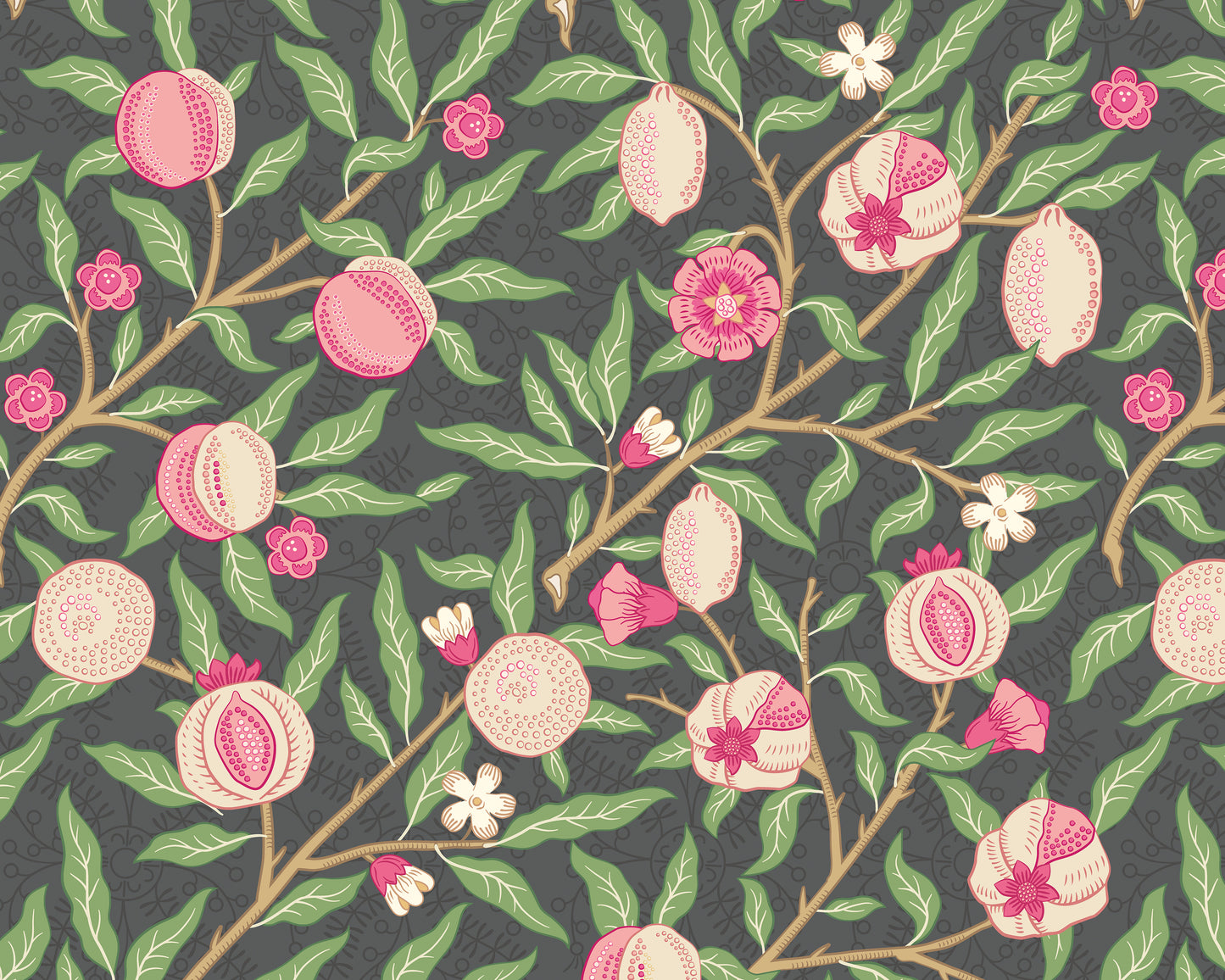 FRUIT AND FOLIAGE - Black and Rose Pink