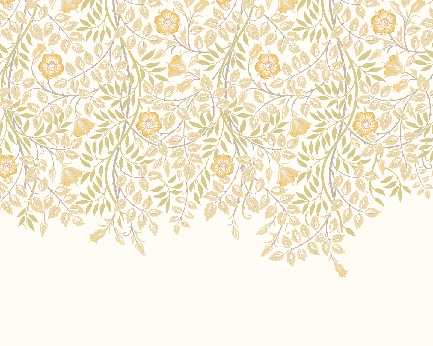 CASCADING ROSEHIP - Gold and Olive