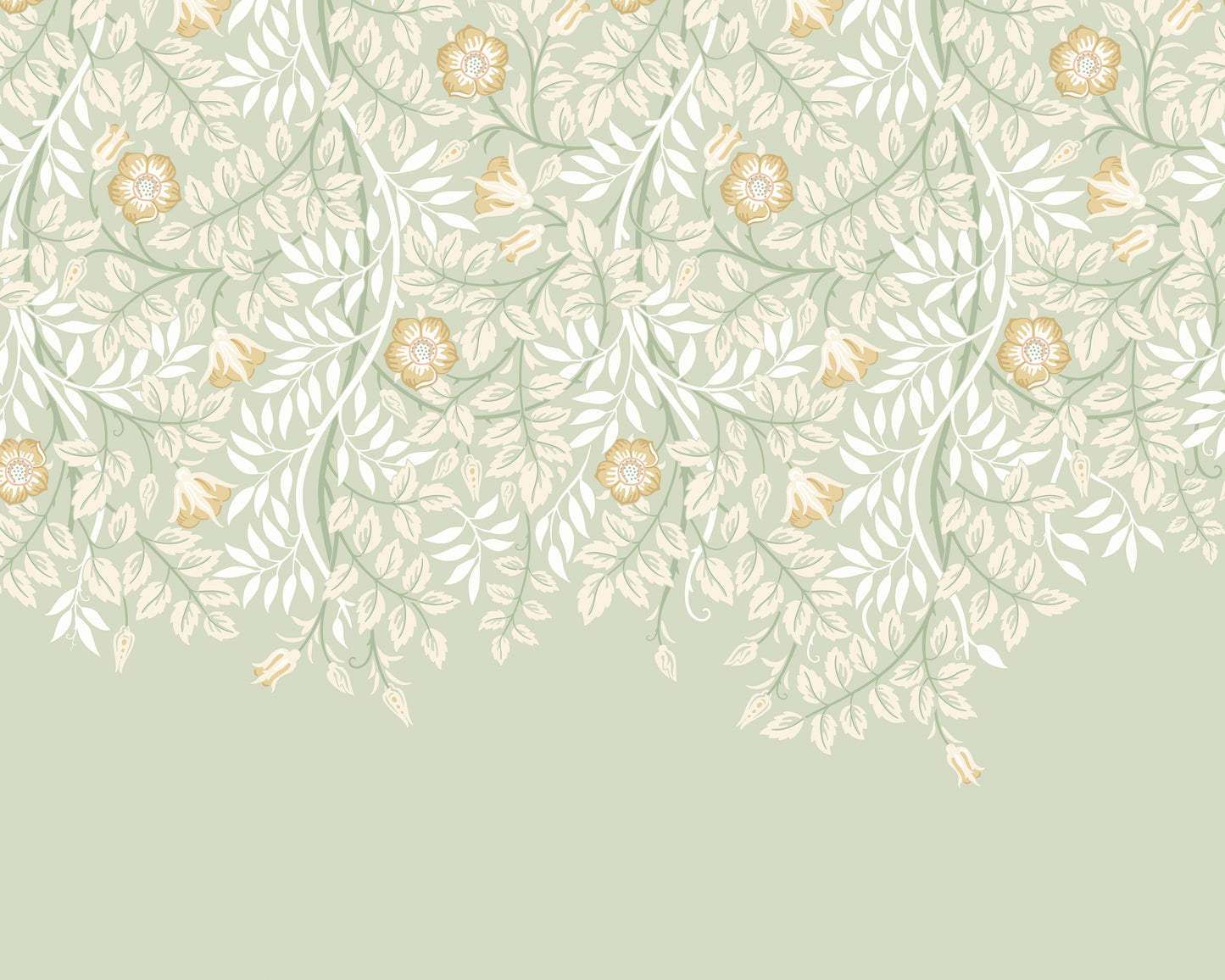 CASCADING ROSEHIP - Sage Green