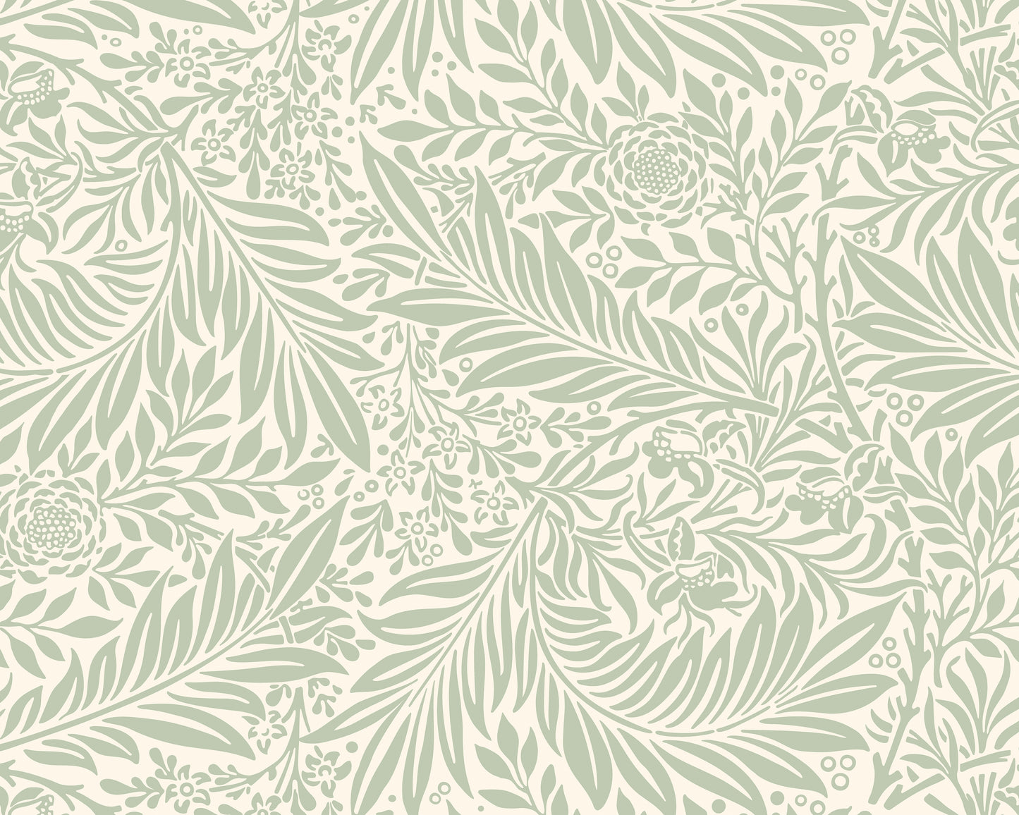 TRAILING FERNS - Sage Green