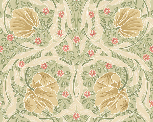 FLOWER CIRCLE - Olive and Coral