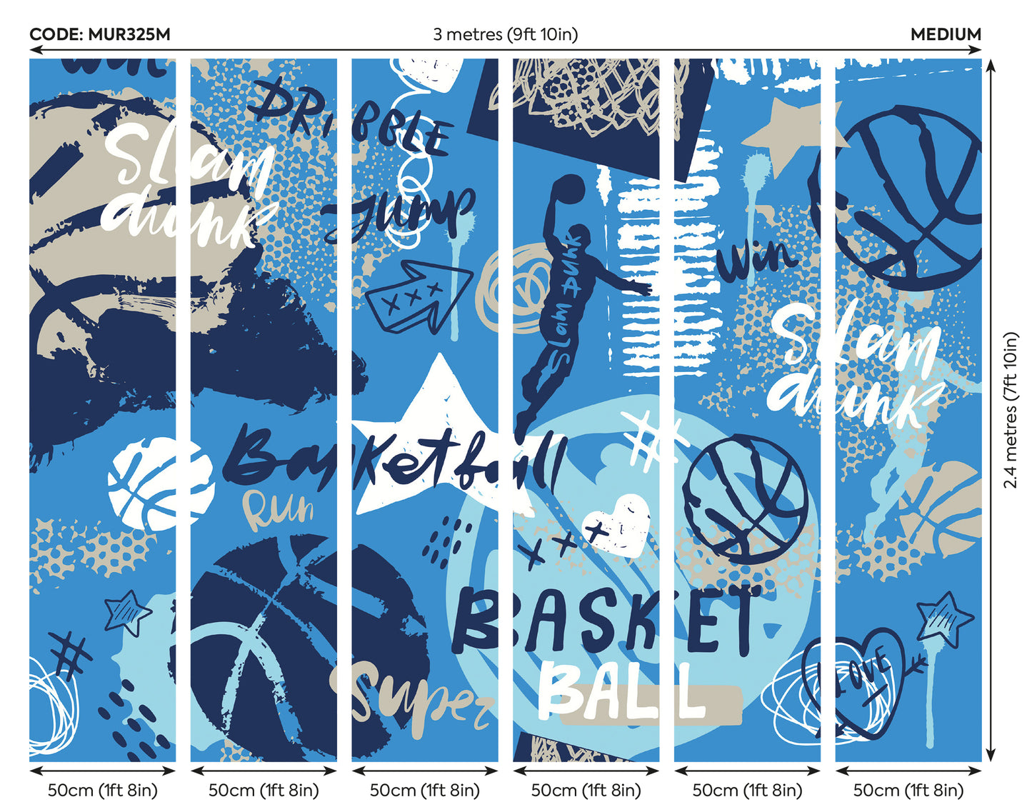 GRAFFITI BASKETBALL - Blue