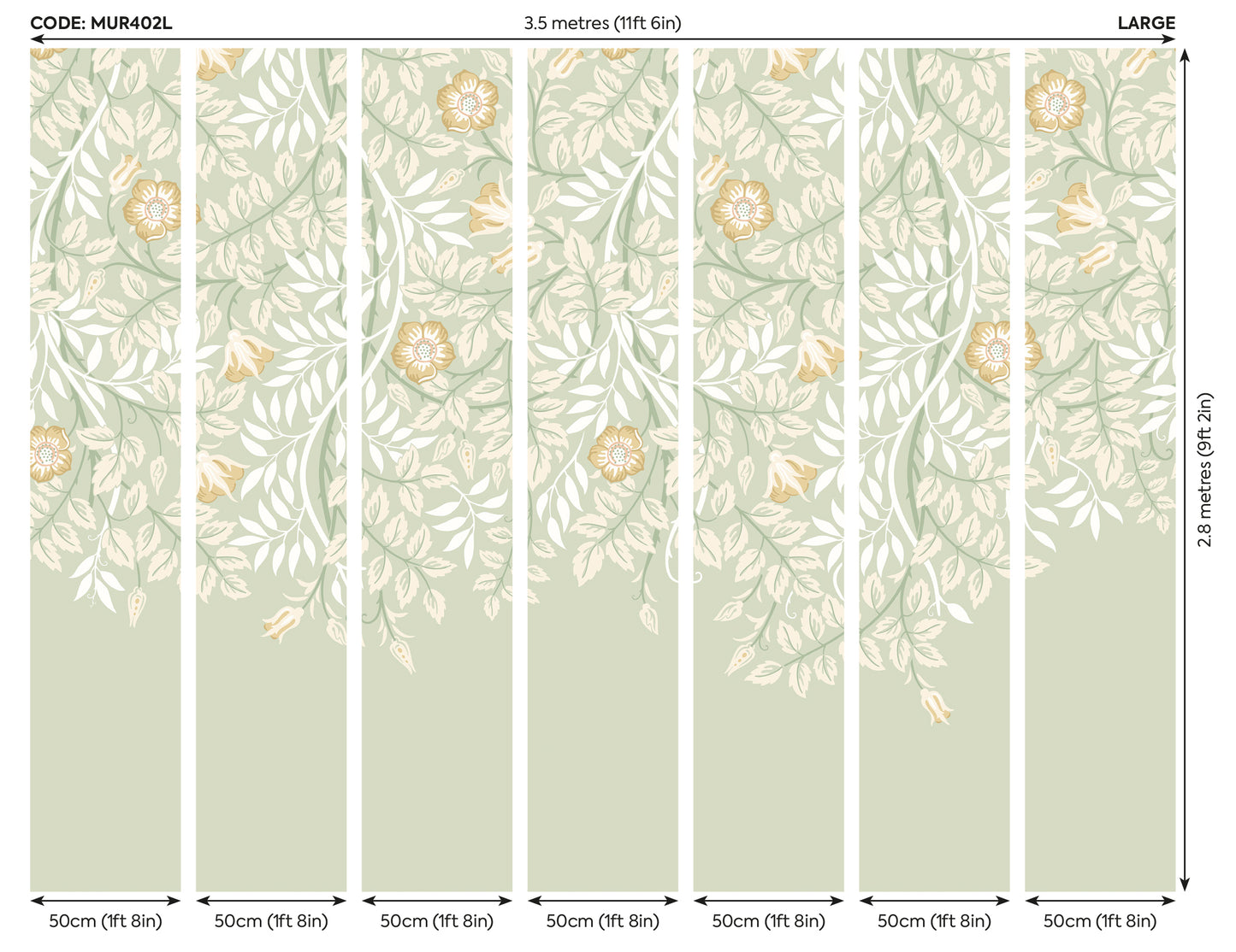 CASCADING ROSEHIP - Sage Green