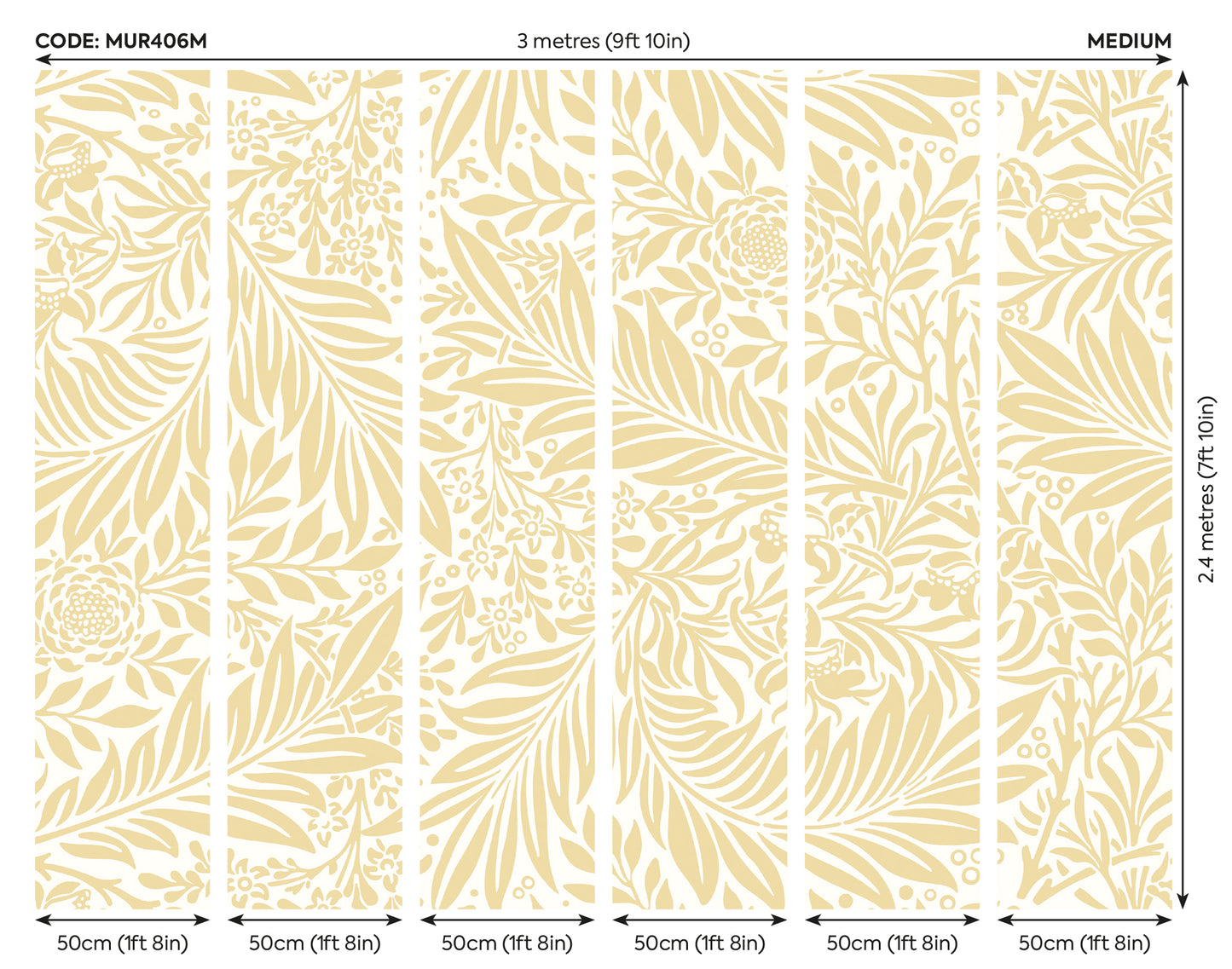 TRAILING FERNS - Soft Gold